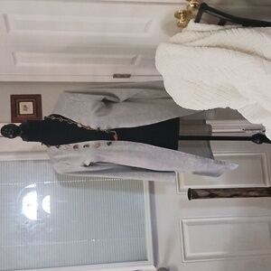 NY Collection Gray Cardigan Open Front